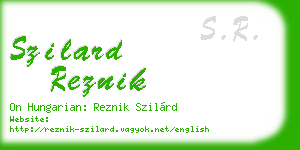 szilard reznik business card